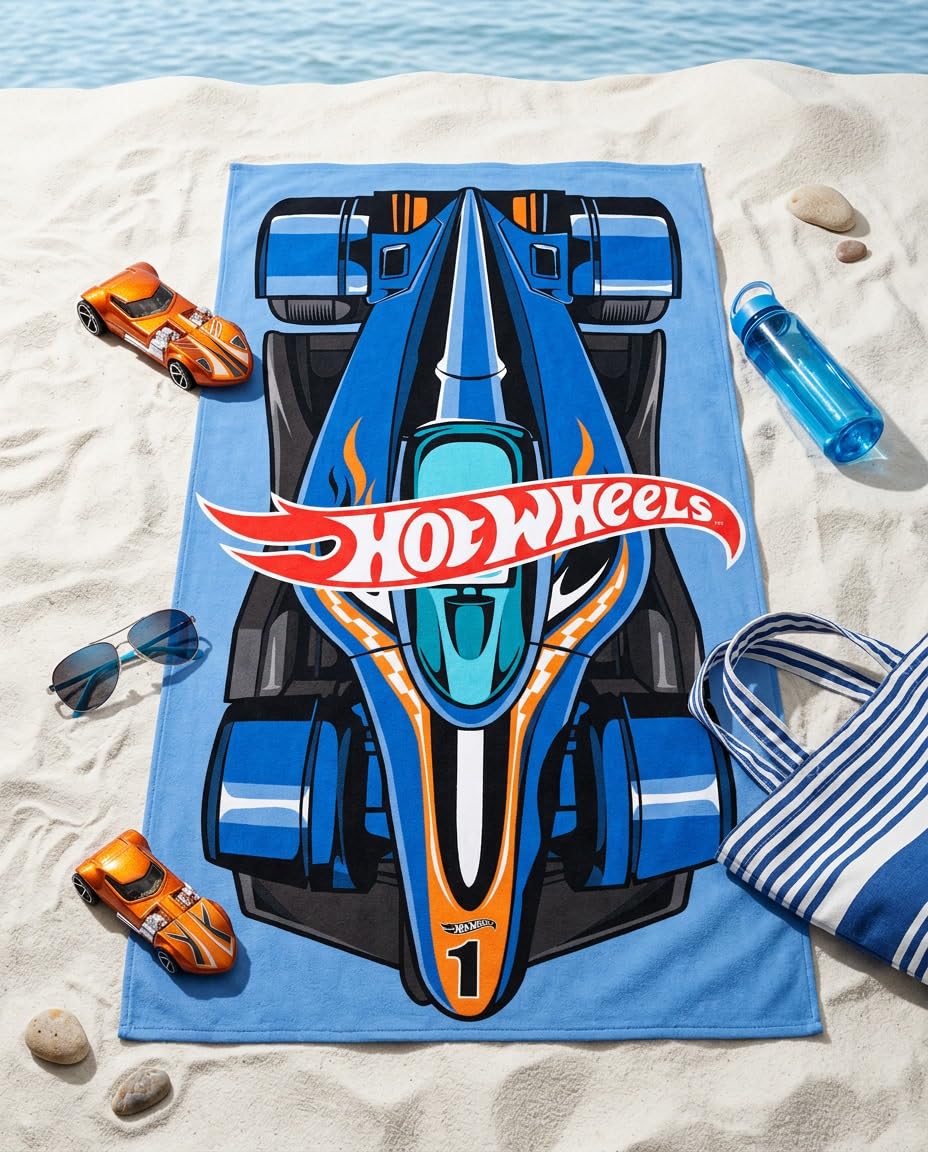Aymax Hot Wheels Beach Towels Polyester Beach Towel 70 x 140 cm Highly Absorbent