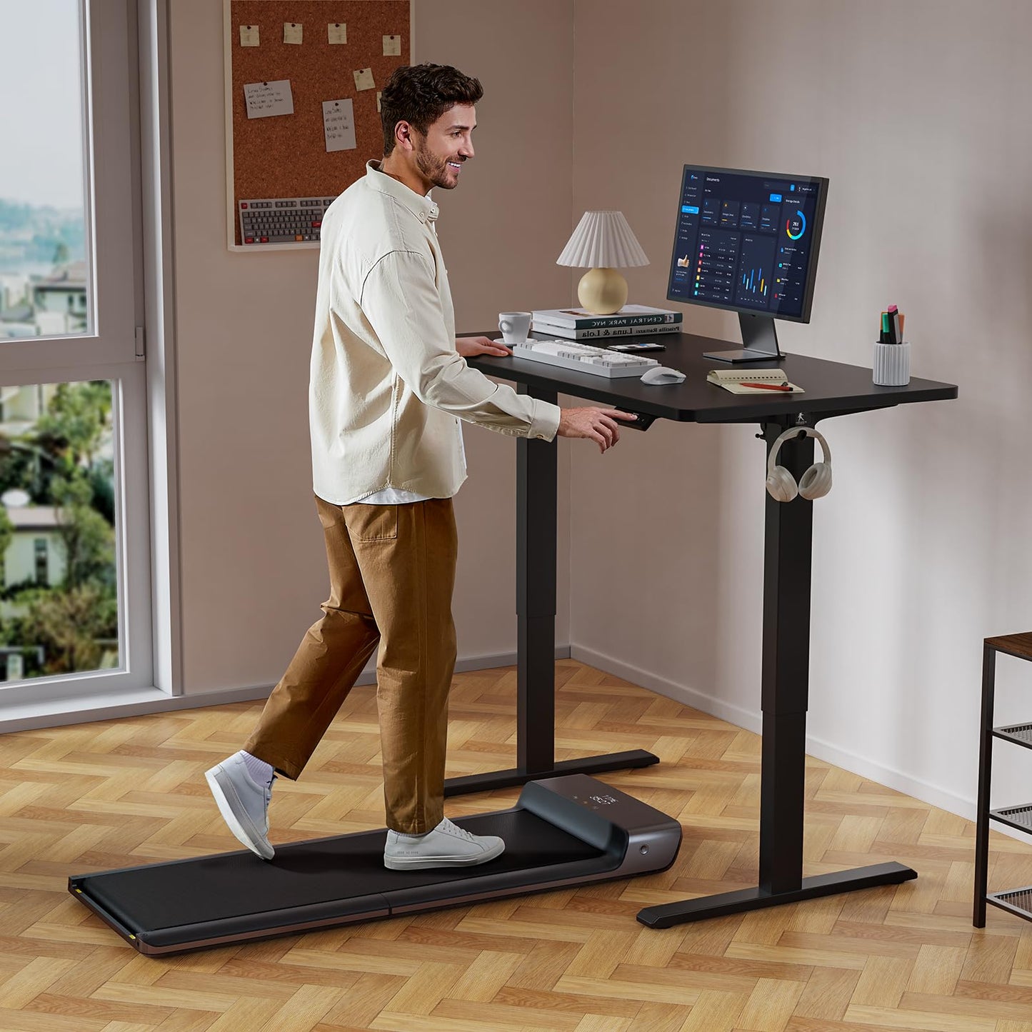 WALKINGDESK Electric Standing Desk, 120 x 60 cm, Black