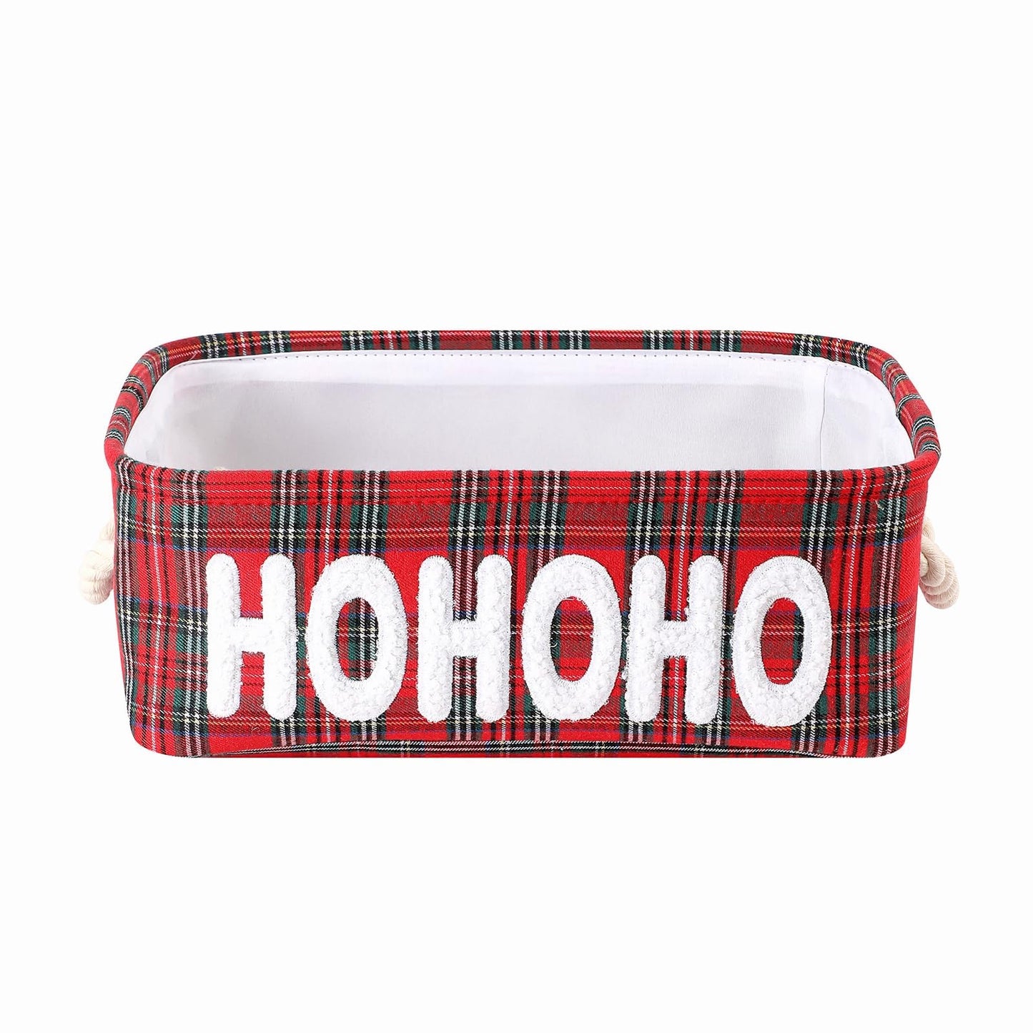 Mothers Day Gifts Basket Empty Boxes with Lid Farmhouse Ornament Box Storage Basket Canvas Bins for Christmas Holiday Gifts Toy Storage Organizing