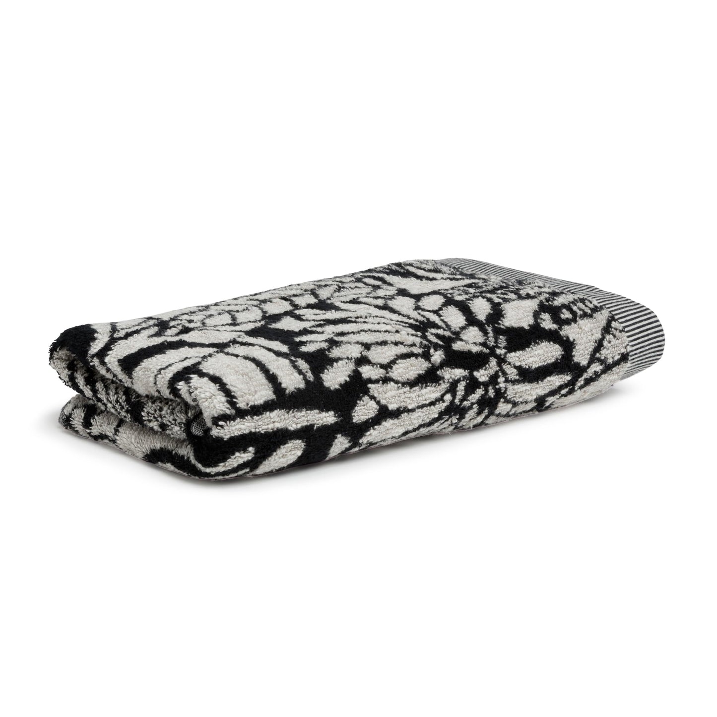 M?ve Brooklyn Botanic Bath Towel 80 x 150 cm 85% Cotton / 10% Viscose / 5% Linen Natural/Black