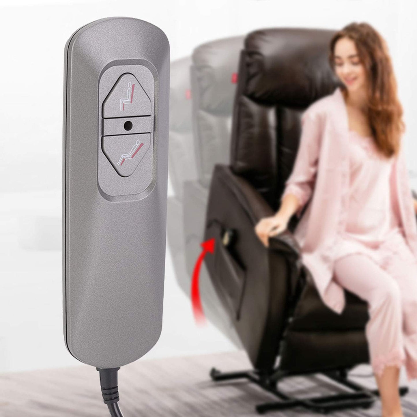 Wifehelper Recliner Chair Controller, Electric Recliner Chair Sofa lifting 2 Button Hand Switch Remote Controller Recliner Parts 5V