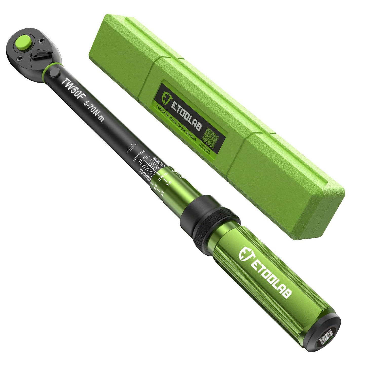 ETOOLAB Torque Wrench 3/8 Drive?Mechanical Aesthetics? 5-70 N?m/5-49.2 lbf?ft, ?3% Fehlergenauigkeit, 72 Tooth Click Torque Wrench for Bike,