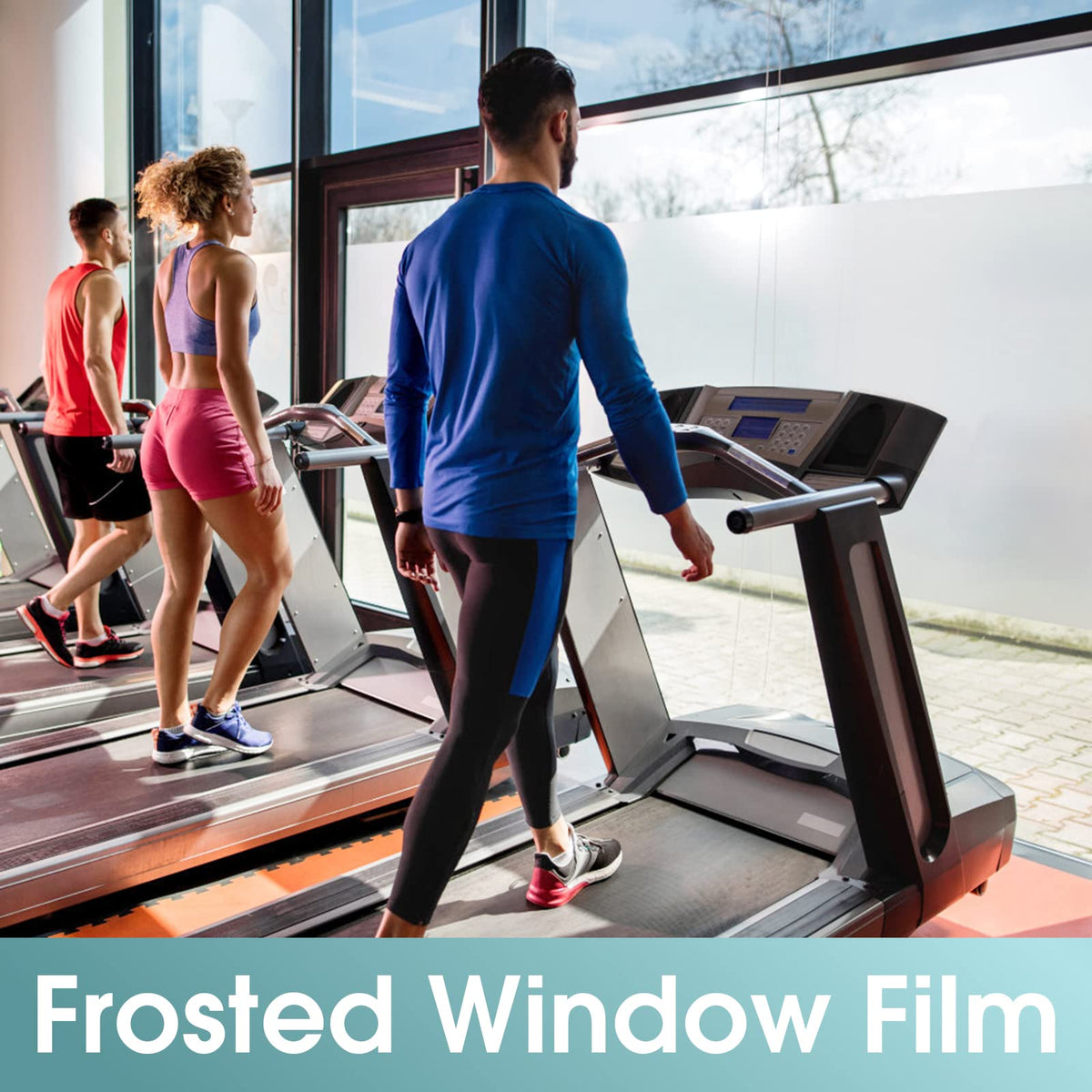 DOWELL Frosted Window Film Privacy Film for Glass Windows 60x400cm, Opaque Frosting Cover for Bathroom Bedroom Kitchen and Office Door, Self Adhesive