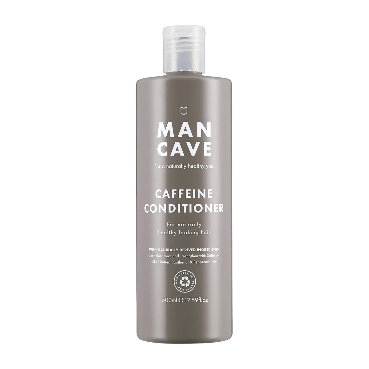 ManCave Caffeine Conditioner for Men, Encourage Healthy Hair Growth, Condition and Strengthen with Caffeine, Shea Butter and Panthenol, Natural,