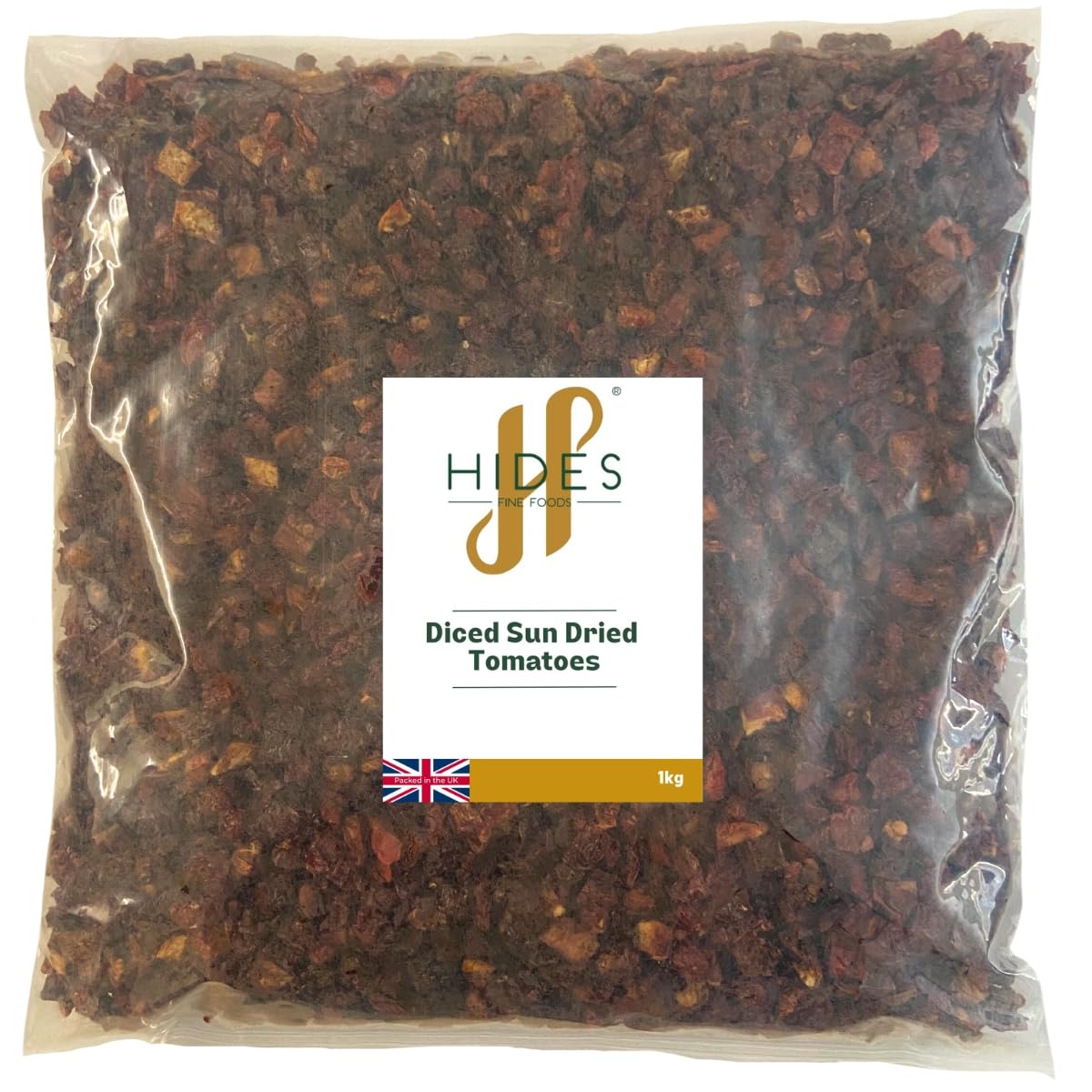 Hides Fine Foods - Sun Dried Tomatoes Diced 1kg- Suitable for Vegetarians - Baking - Cooking - Italian - Meze - Dinner - Rich in Vitamins, Minerals,