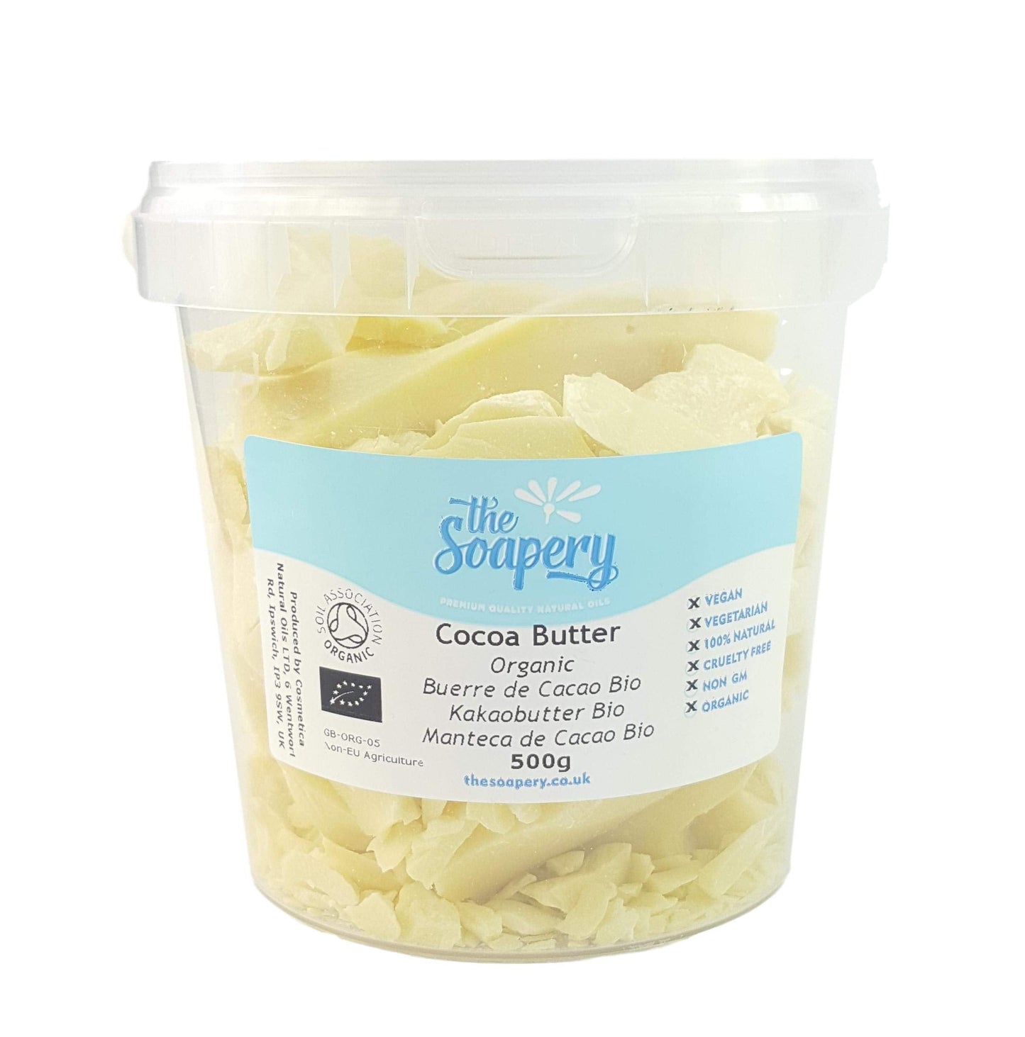 Cocoa Butter 500g - Certified Organic Raw Unrefined Pure