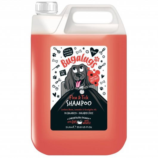 Bugalugs Flea and Tick 5l Shampoo - Case of 4