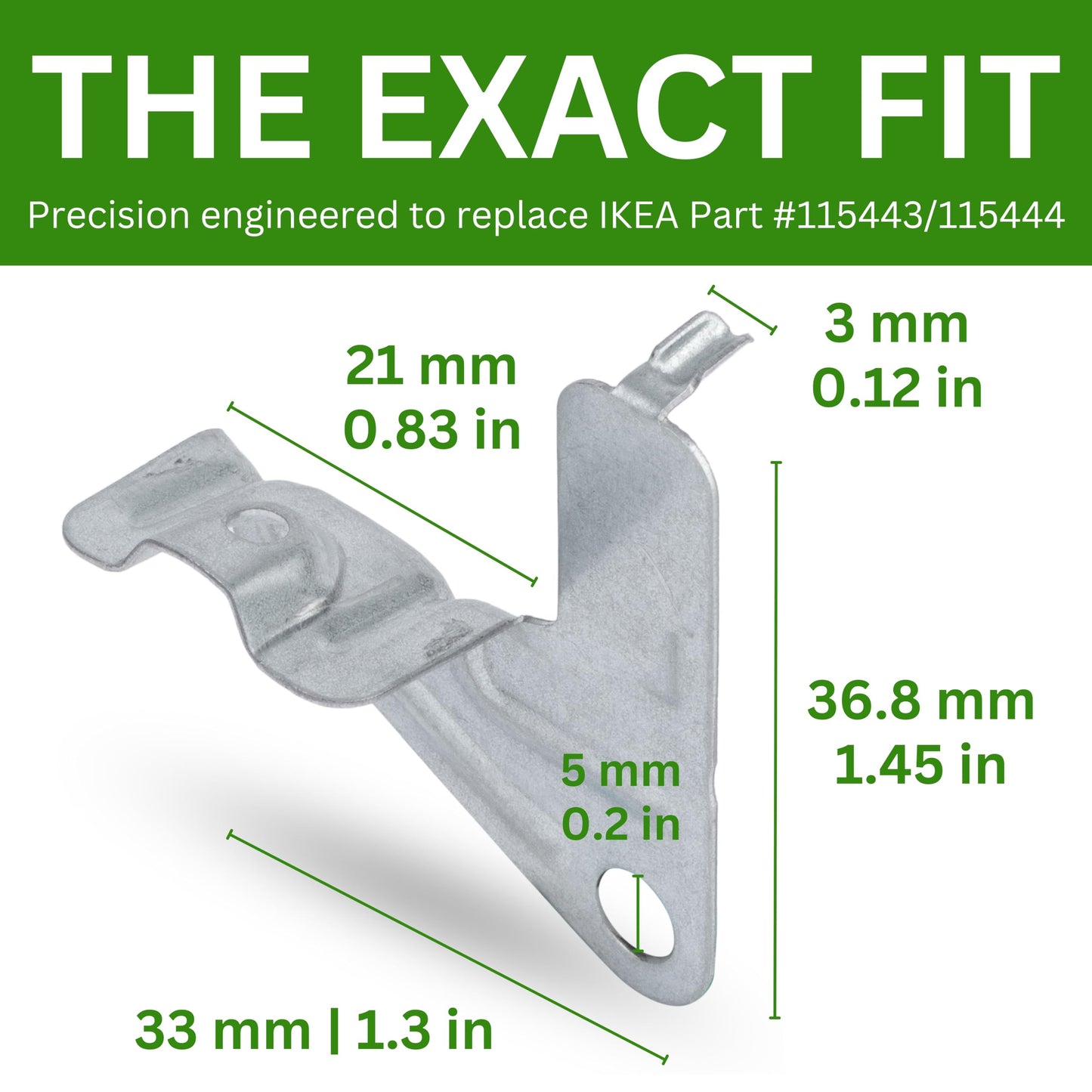 Spare Hardware Parts Wheel Lock for BESTA | Replacement for IKEA Part # 115443/115444 | Pack of 6