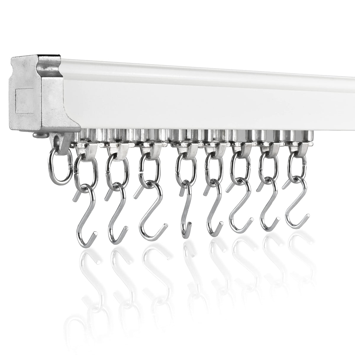 Ceiling Curtain Track Set | 3ft-16.4ft / 5 Meter | Ceiling Track for Curtains-Room Divider | Ceiling Mounted Curtain Track For Privacy | Living Room