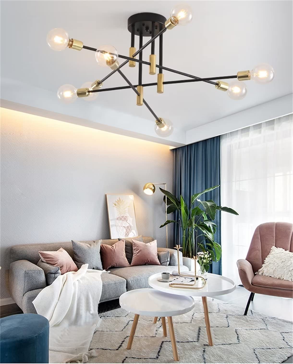 WQCSH Moderne The Minimalist Chandelier Creative Simple Dining Room Living Room Kitchen Office The Bar Decorate Artificial Satellite Modelling Design