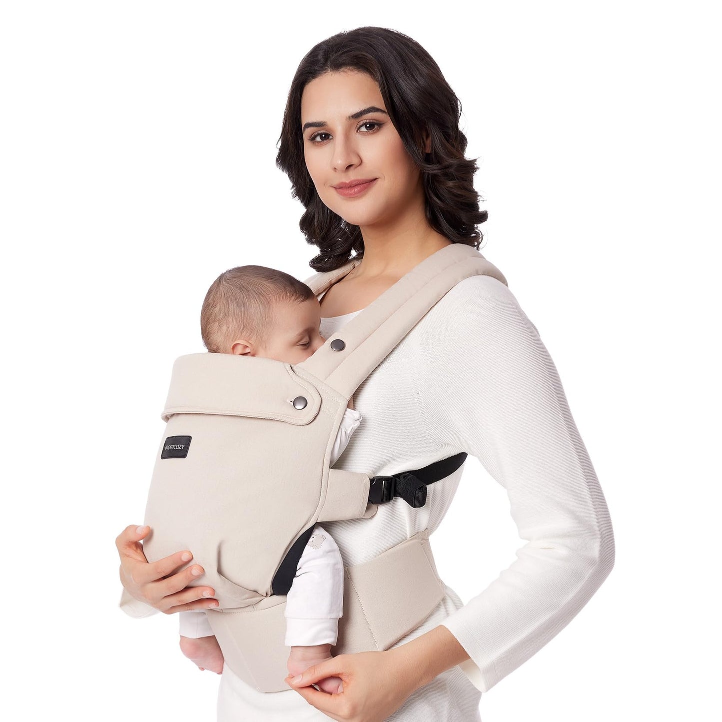 Momcozy PureHug Baby Carrier, Pure Cotton Carrier for 3-24 Months, Effortless to Put On, Ideal for Hands-Free Parenting, Enhanced Lumbar Support,