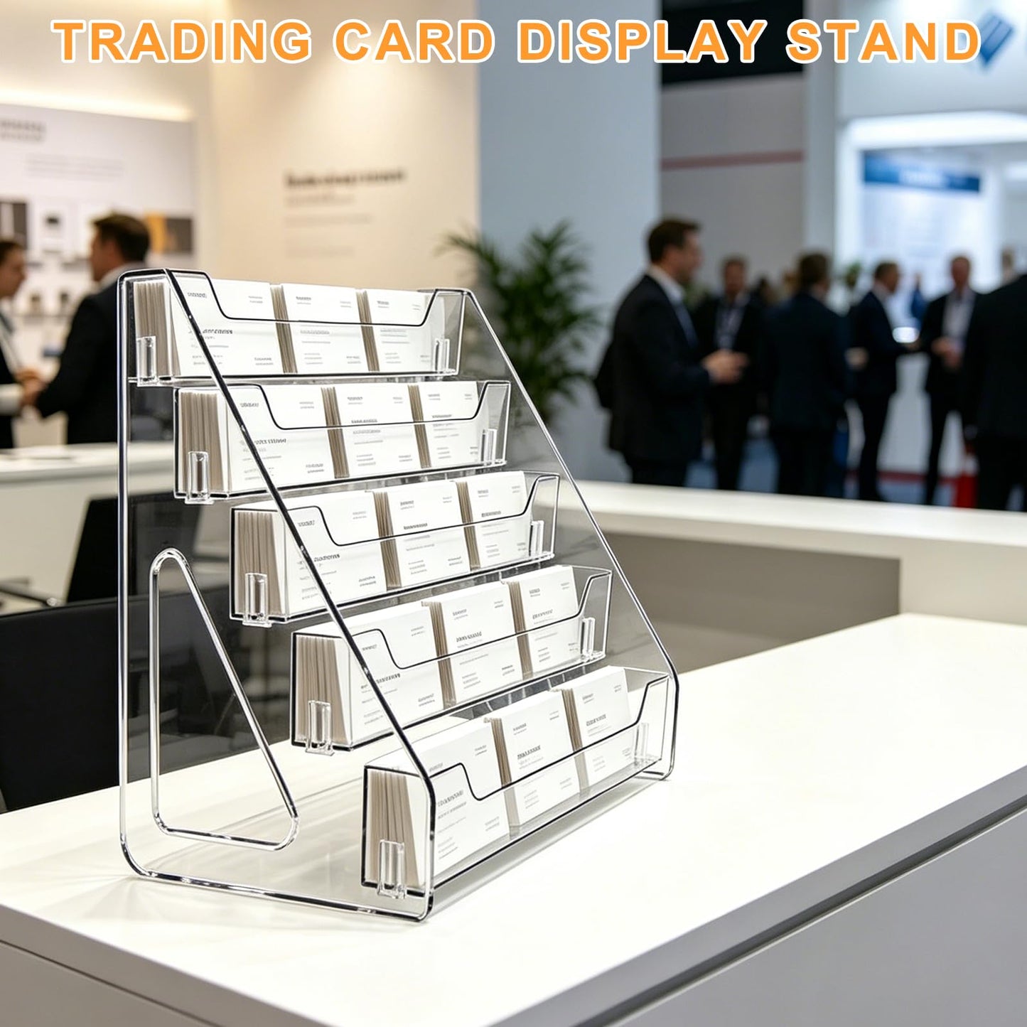 NONETO 5 Tier 12" Acrylic Trading Card Display Stand for Display Cards