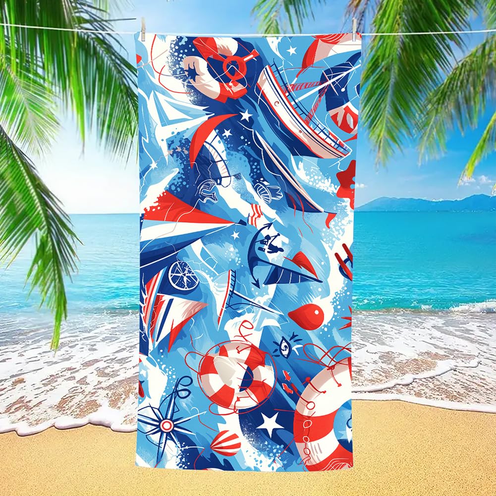 2-in-1 Foldable Beach Towel Microfibre Beach Towel for Adults Extra Large Beach Towels Foldable Sandproof Quick Dry Sandproof Foldable Storage for