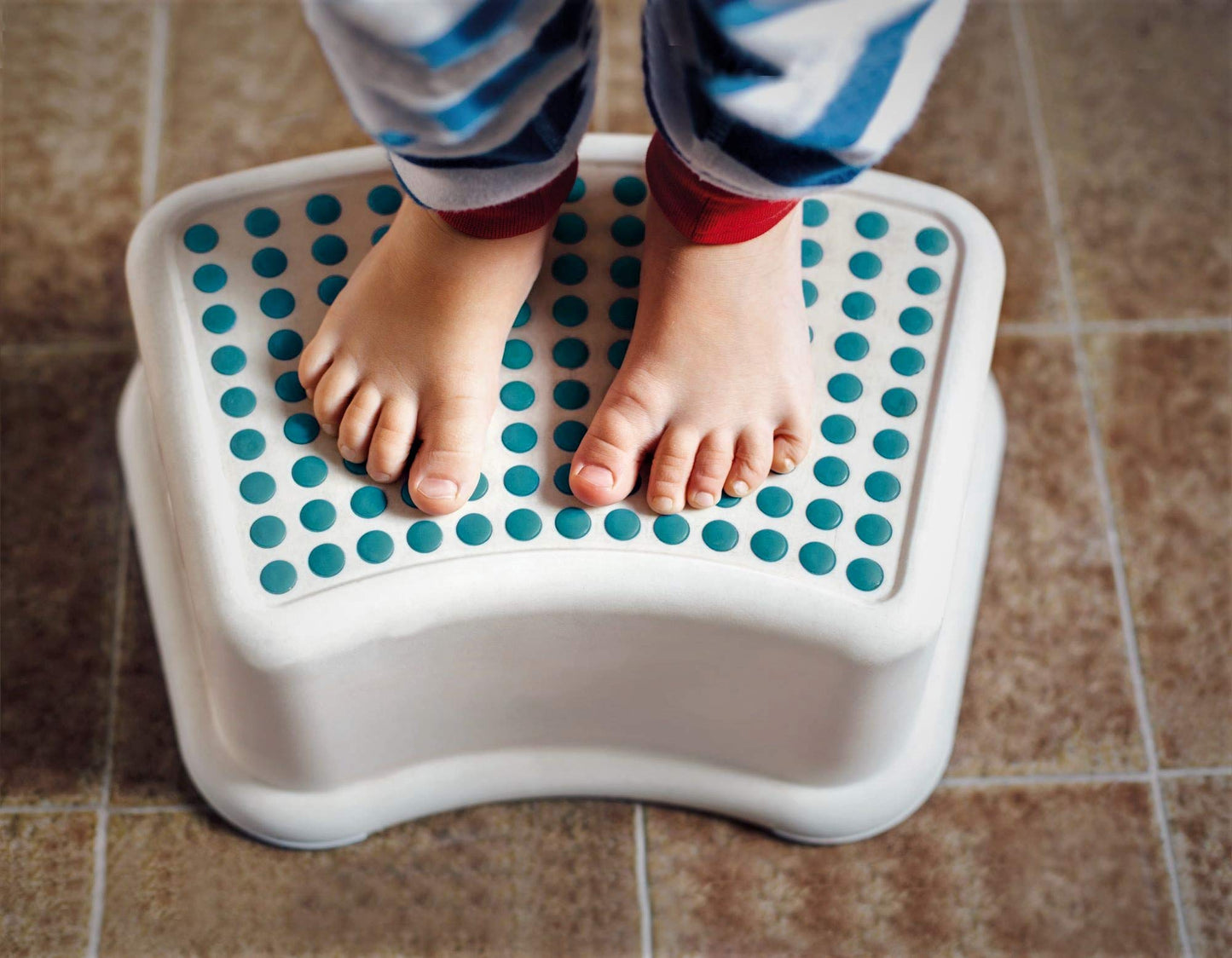 Addis Kids Bathroom Booster Step Stool, navy teal