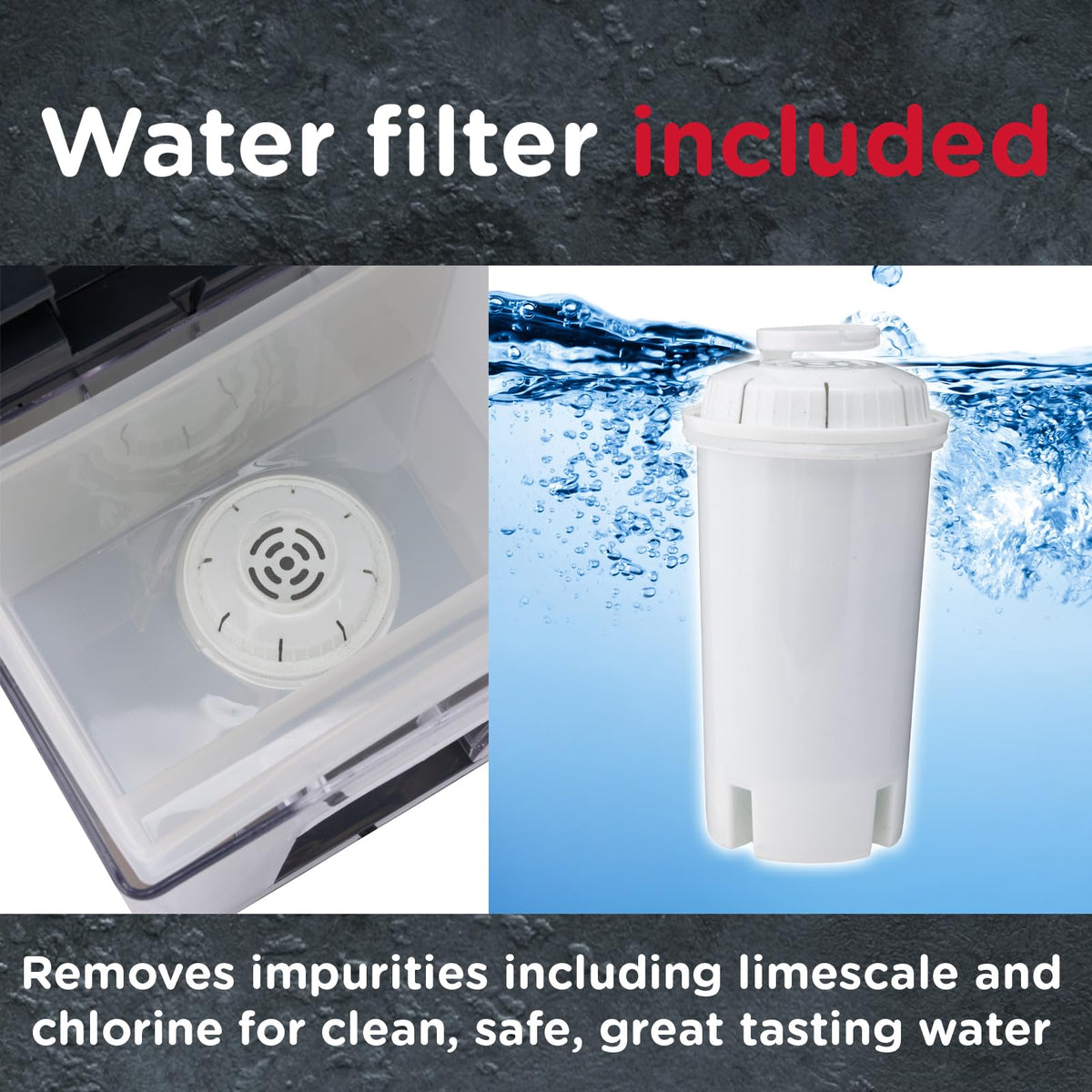 Sensio Home Instant Hot & Ambient Water Dispenser - Integrated Water Filter - Variable Temperature Control - 2.2L - Energy Efficient - 5 Second Boil -
