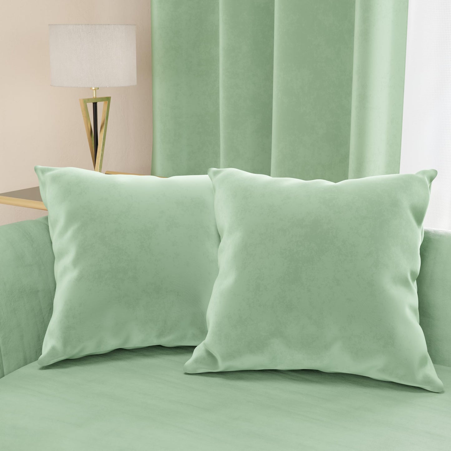 PETTI Artigiani Italiani - 2 velvet sofa cushions with filling, bedroom cushion covers, upholstery cushions with invisible zipper