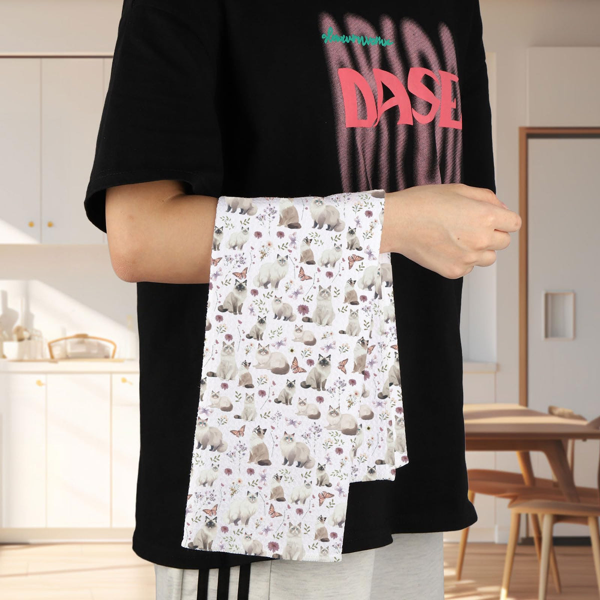 MYSOMY Ragdoll Cat Kitchen Towels Ragdoll Cat Dish Towel Ragdoll Cat Lover Gifts Ragdoll Cat Owner Gift Ragdoll Cat Housewarming Gifts