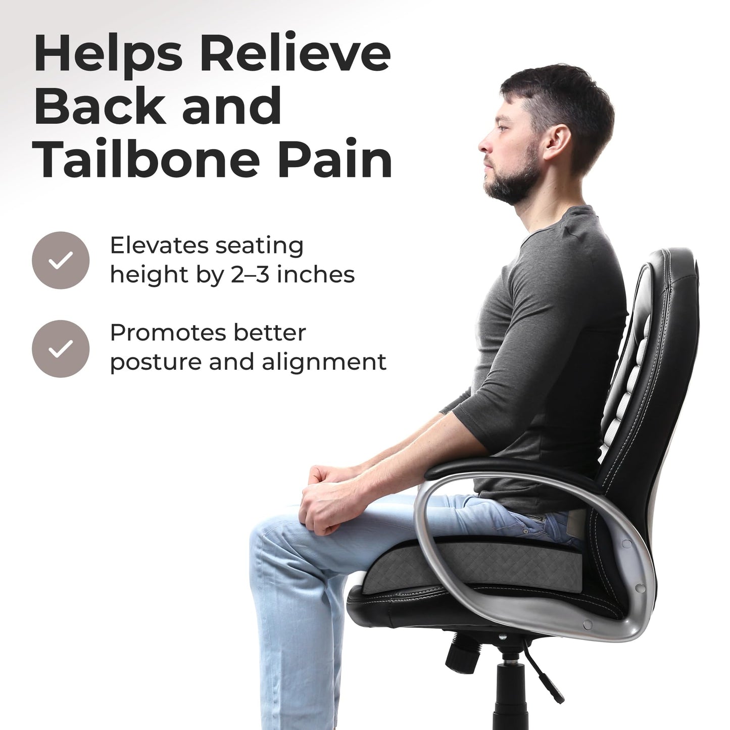 Kolbs Extra Large Seat Cushion | Stylish Plush Velvet Cover | X-Large Memory Foam for Office Chair, Floor Pillow