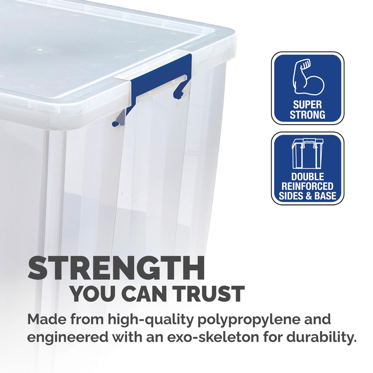 Bankers Box Storage Box 2.6L (6 Pack) - BPA-Free, Stackable Plastic Organizer with Clip-Lock Lid