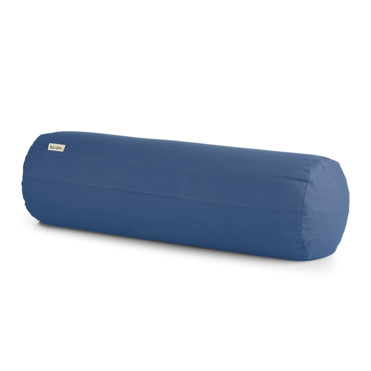 basaho Yoga Bolster | Organic Cotton | Buckwheat Hulls | Removable Washable Cover (Dusty Blue)