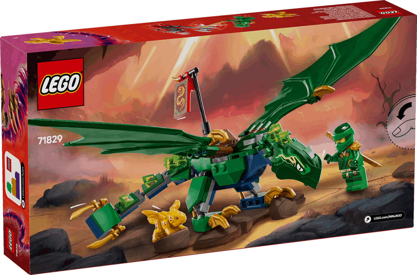 Lego Ninjago 71829 Lloyd's Green Forest Dragon Playset for Ages 6 & Up