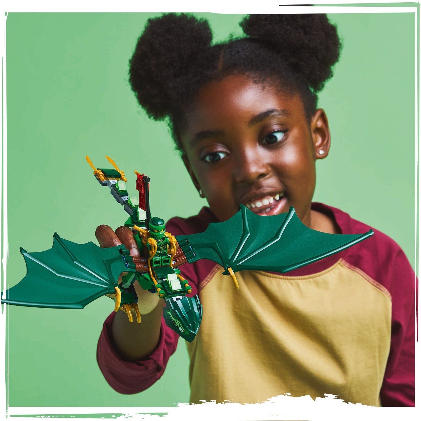 Lego Ninjago 71829 Lloyd's Green Forest Dragon Playset for Ages 6 & Up