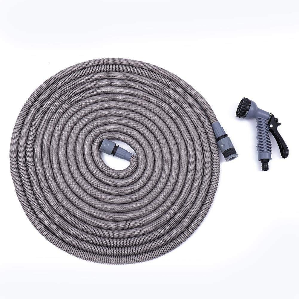 LINZI Expandable Garden Water Hose 30M 100FT Magic Hose Double Latex Inner Hose Flexible No Kink + Plastic Connectors + 7 Function Spray Gun