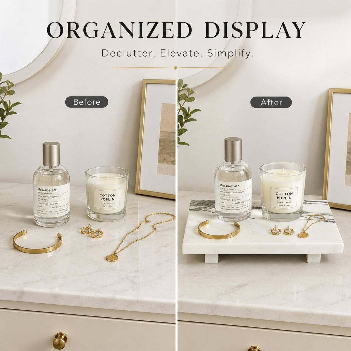 White Marble Pedestal Stand for Vanity & Bathroom