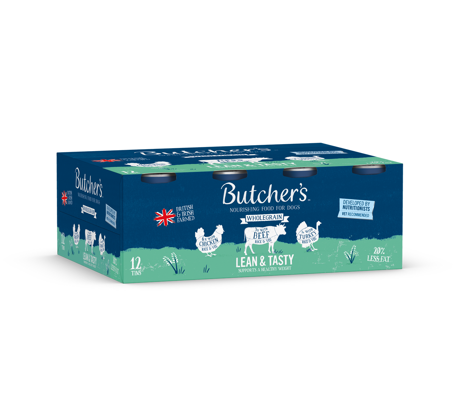 Butcher's Lean & Tasty Low Fat Dog Food Cans – 18 x 390g