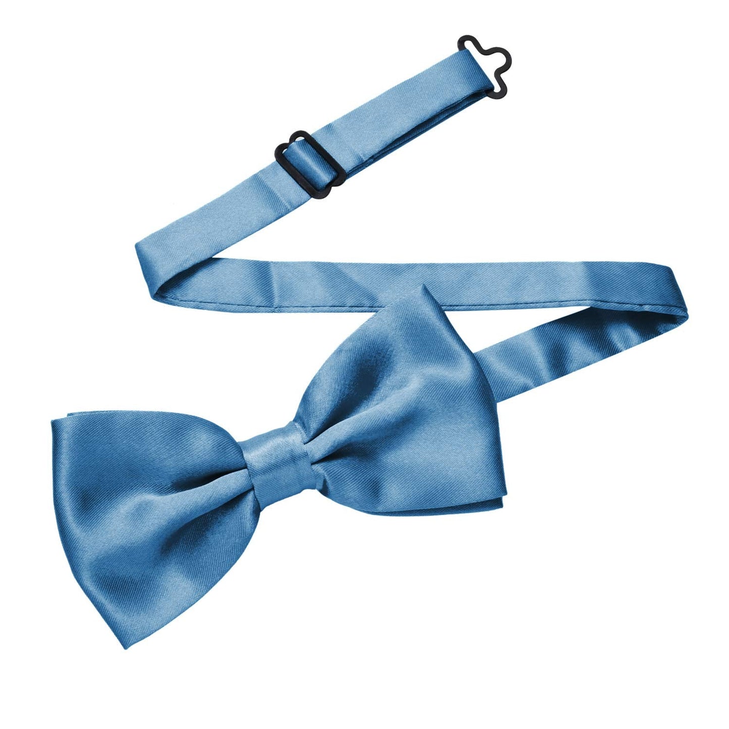 MASADA bow tie sky-blue - men's accessory in shiny-look, continuously adjustable, handmade with hook closure - 12 x 6 cm