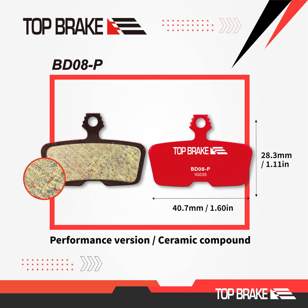 TOP BRAKE 2 Pairs Disc Bike Brake Pads for AVID SRAM Code R/RE/RSC, Guide RE/G2 RE/DB8
