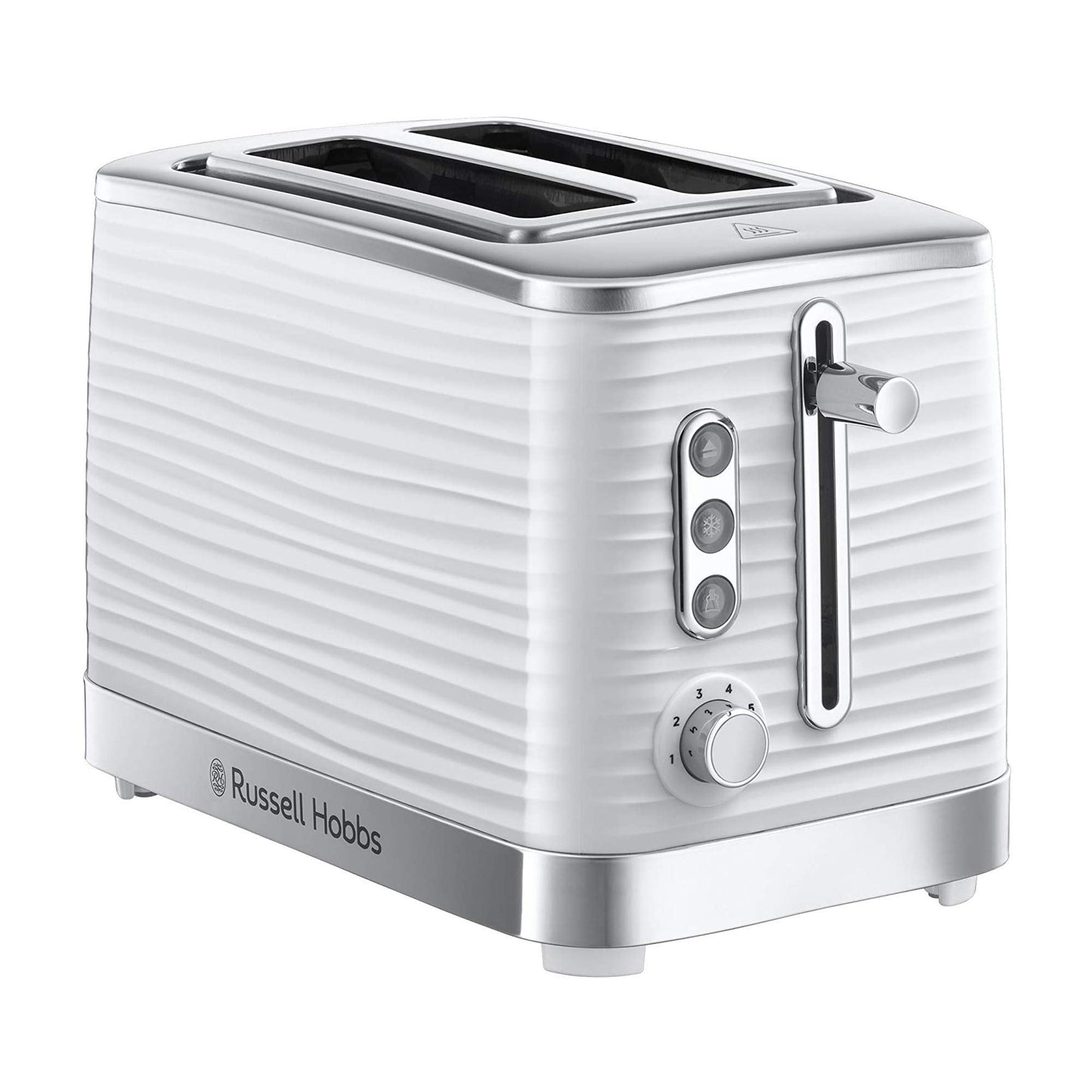 Russell Hobbs Inspire 2 Slice Toaster (Extra wide slots, High lift feature, 6 Browning levels, Frozen/Cancel/Reheat function with Blue LED
