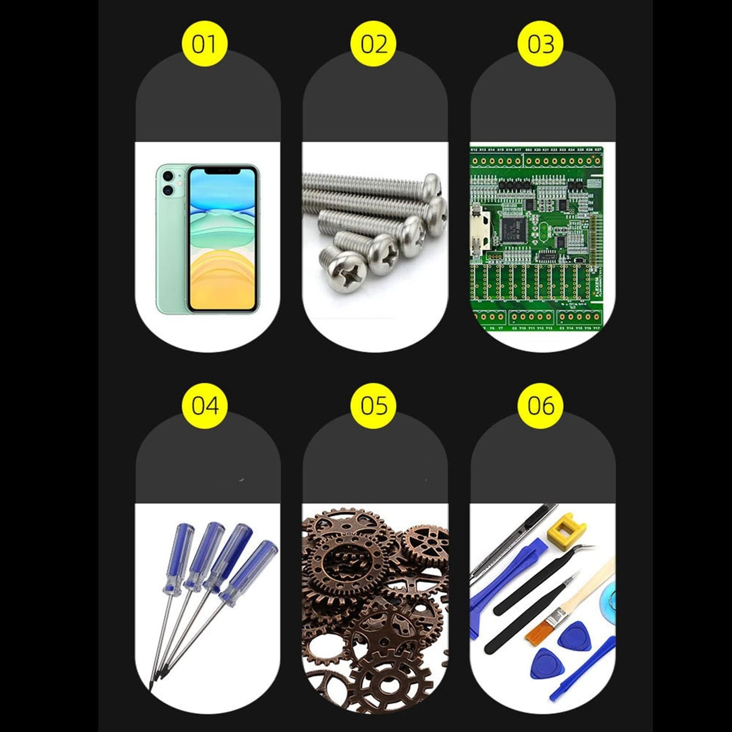 Kukyller 2PCS Phone Repair Module Organizer Case Phone Repair Storage Box Precision Component Storage Case Precision Compartment Collector Case Box