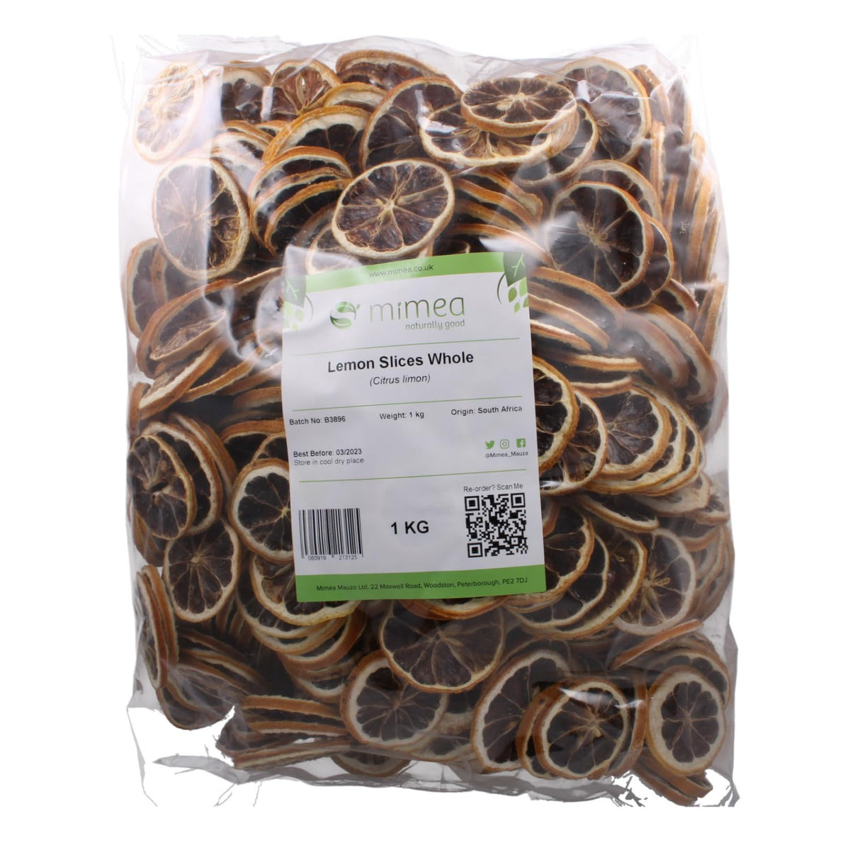 Mimea Lemon Slices Whole | 1kg | Quality Ingredients | Dried Fruit | Natural | No Additives | Cocktails | Garnishes | Baking | Food Grade