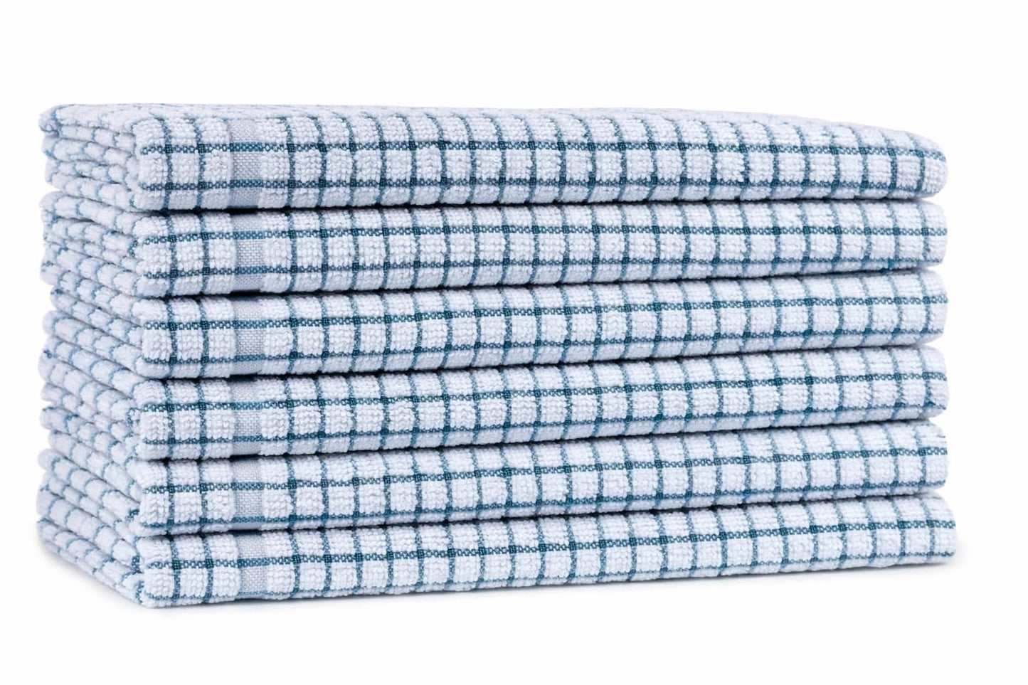 QUALITY HOME TEXTILES 100% Cotton Super Soft Terry Towelling Tea Towels with Hanging Loop