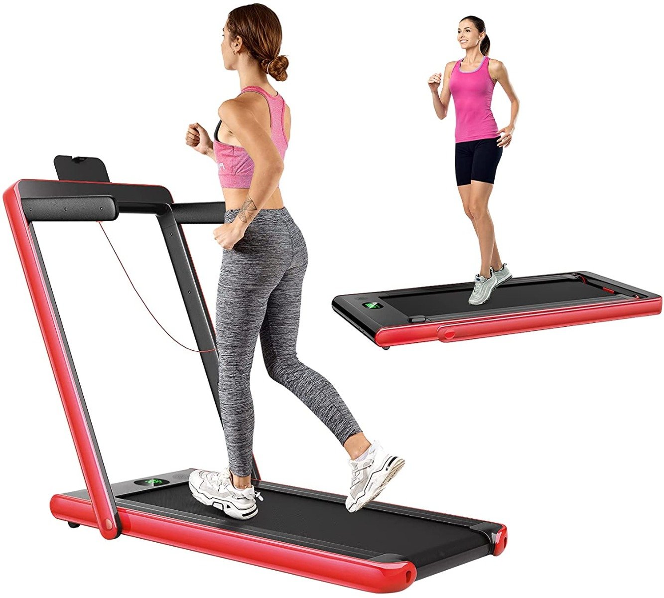 1-12Kph Folding Electric Treadmill with Bluetooth Capability-Black