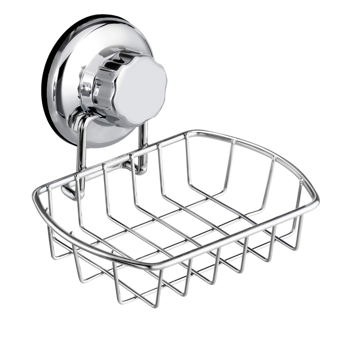 iPEGTOP Vacuum Suction Soap Dish Soap Saver, Bar Soap Sponge Holder for Shower, Bathroom, Tub and Kitchen Sink - Rust Proof Stainless Steel?Chrome