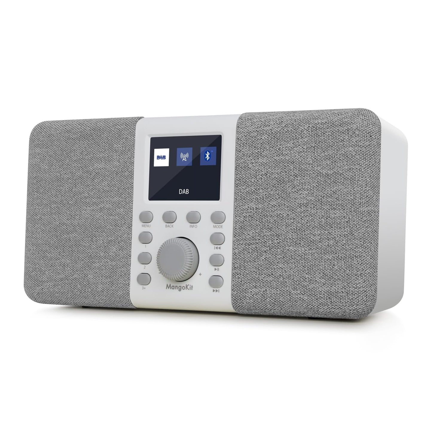 MangoKit MD5 Stereo DAB Radio Portable,DAB+ Digital Radio,Bluetooth Radio,FM Kitchen Radios Mains and Battery,Large Color Display, Alarm&Clock&Snooze