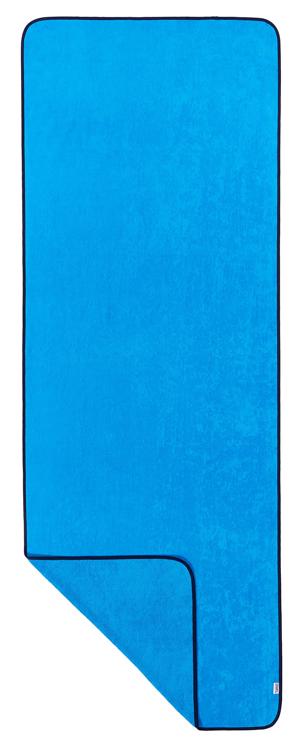 Sowel? Beach Towel Large, 100% Organic Cotton, XL Sauna Towel, 220 x 80 cm, Blue/Navy