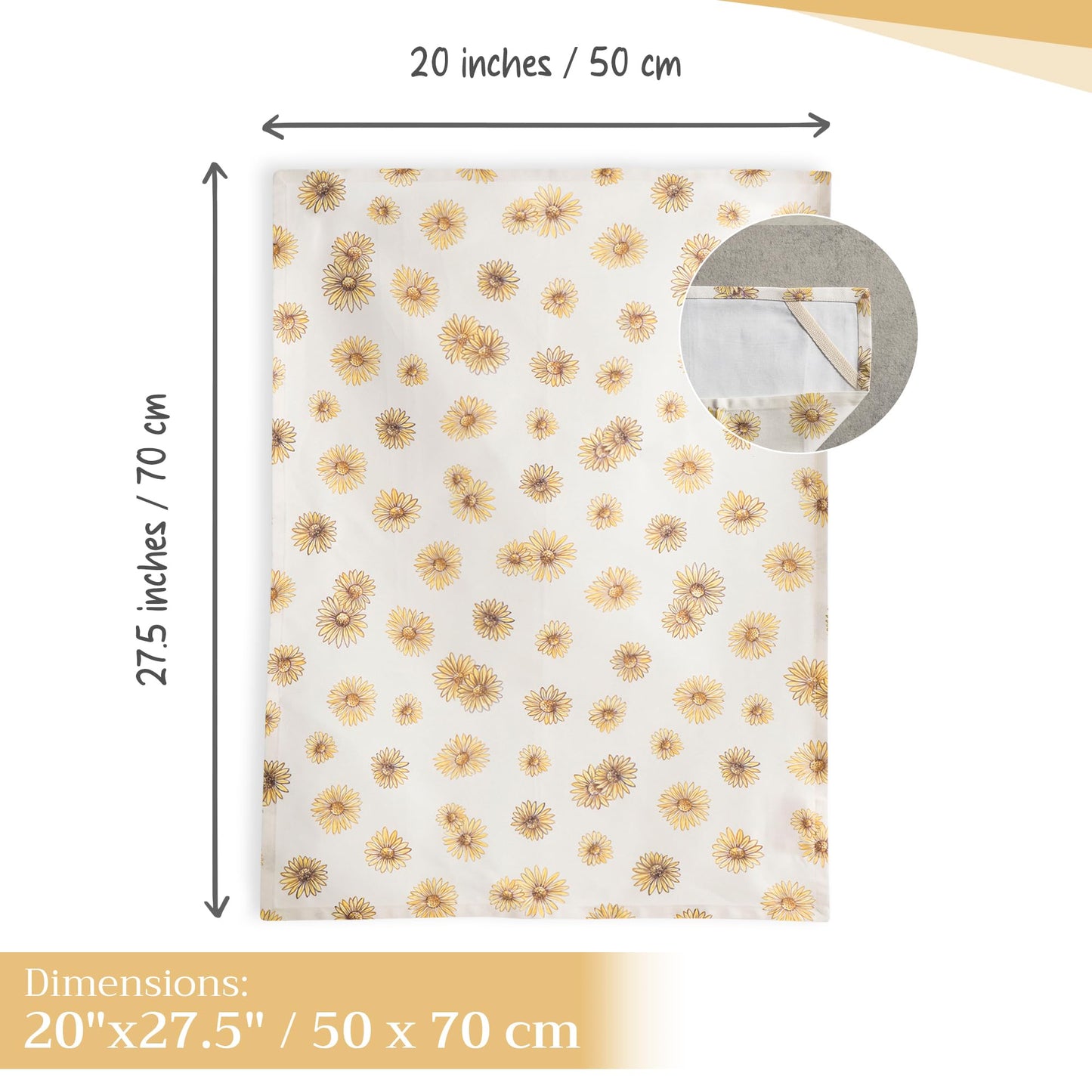 Maison d' Hermine Kitchen Towels Set of 3 Reusable 100% Cotton 70cm x 50cm