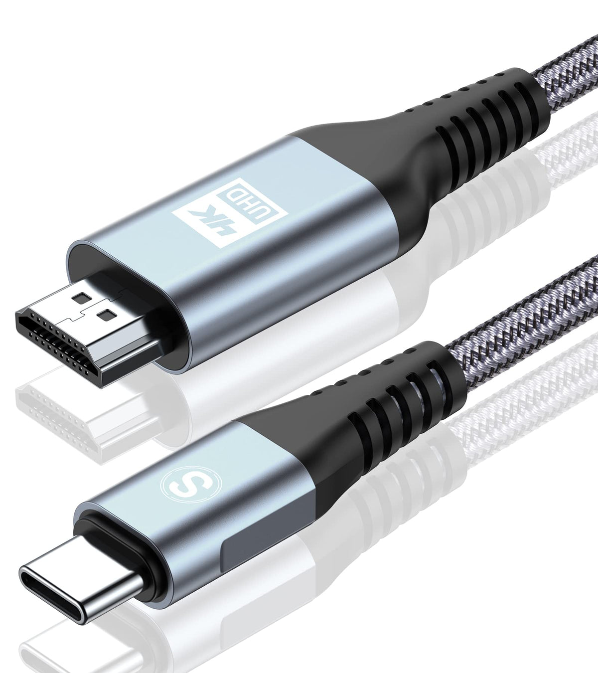 SWECENT 4K USB C to HDMI Cable 5M,USB Type C to HDMI Cable [Thunderbolt 3/4 Compatible] for MacBook iPad Pro/Air iMac,iPhone 16 15 Plus,Samsung S25 to