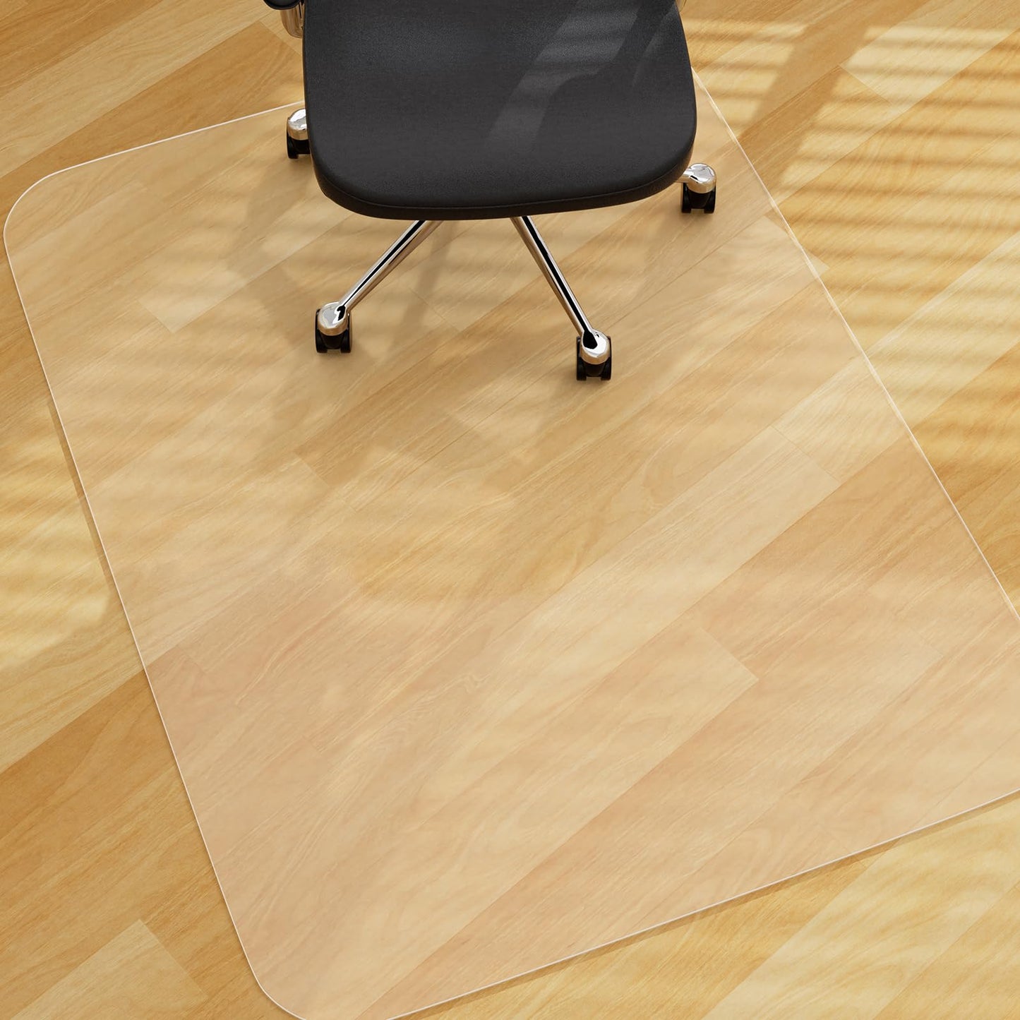 MESHDO Office Chair Mat for Hardwood Floor, 117 X 152 Desk Chair Mat for Hard Floors, PVC Clear Floor Protector for Home and Office Floor Mat
