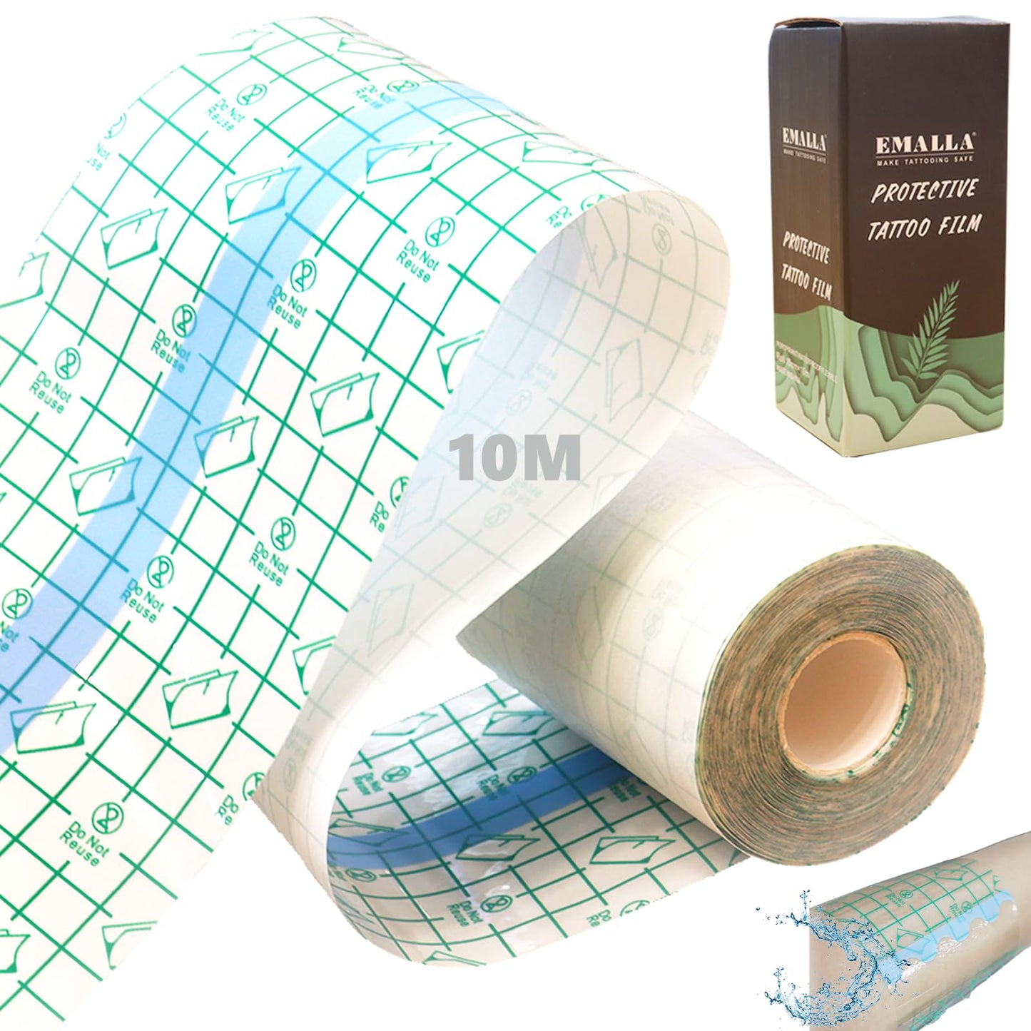 Second Skin Tattoo Cover 15Cm x10M, Unihuby Tattoo Aftercare Bandage Waterproof Film Waterproof Tattoos Plasters for Swimming