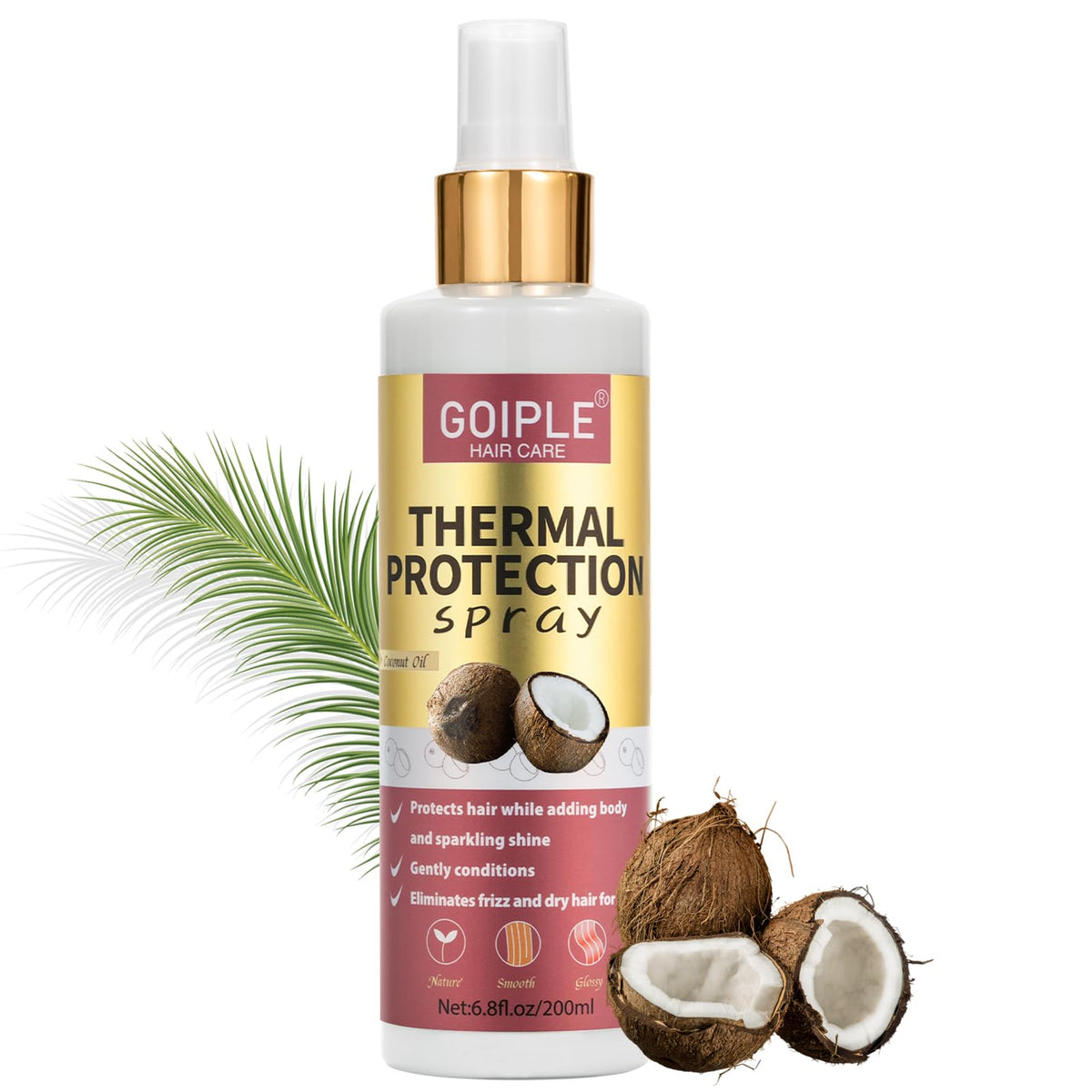 WOZUTUNT Heat Protectant Spray for Hair - Professional Grade Protection, Paraben & Dye Free Heat Defence for All Hair Types