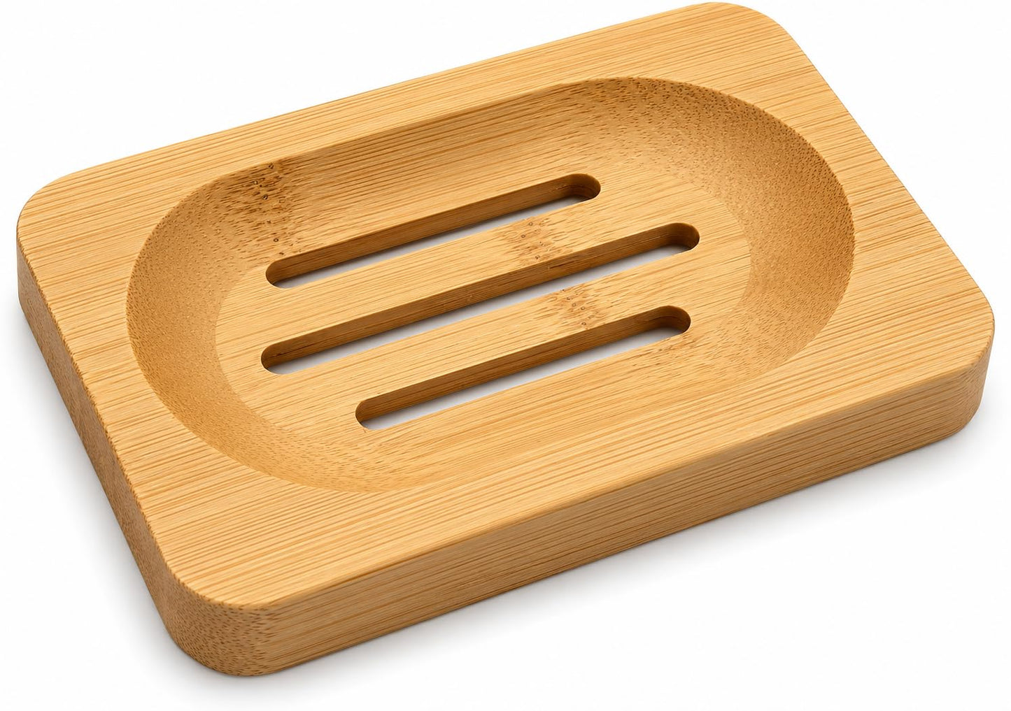 Bamboo Soap Dish, Wooden Soap Dispenser for Bathroom, Kitchen, Dining Room, Bedroom, Living Room, Bedside Table