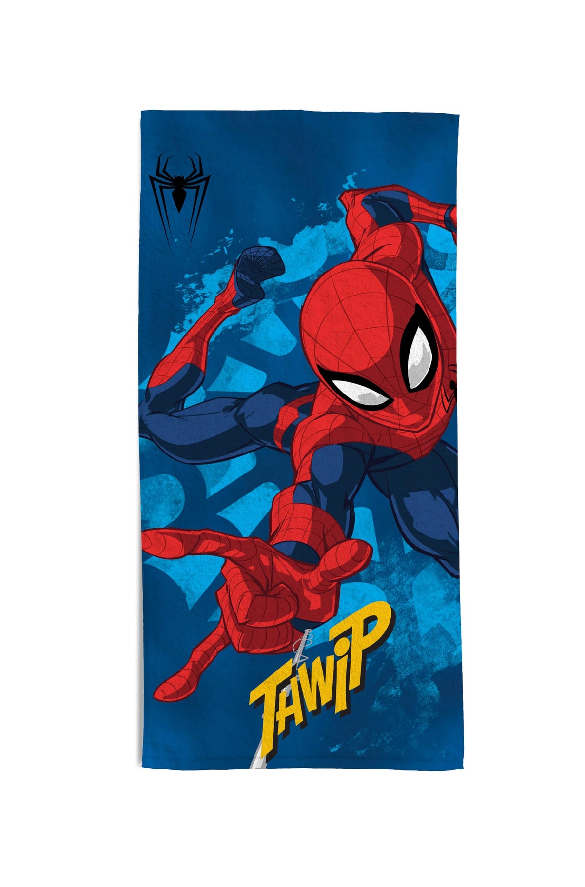 hermet, Disney Spiderman Beach Towel, 70 x 140 cm, Beach or Pool Towel, 100% Soft Cotton, Practical and Lightweight