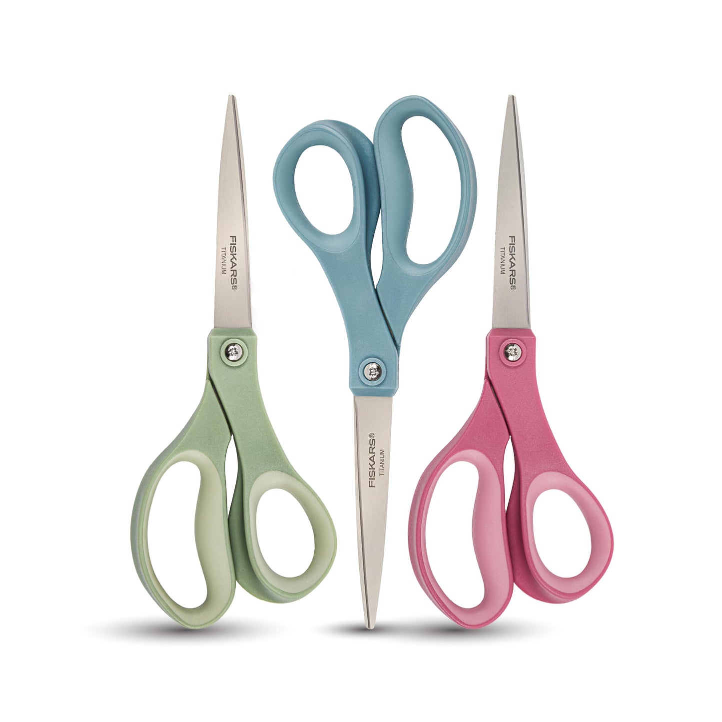 Fiskars SoftGrip Titanium Scissors - Contoured Performance All Purpose - 8" Titanium - Straight Paper Scissors for Office, and Arts and Crafts -