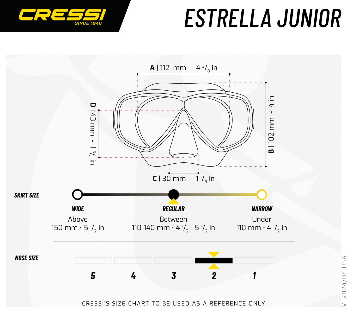 Cressi - Crg1B Unisex Child C/Set Estrella Vip Jr JUnisexor Snorkeling/Diving Combo Set - Transparent/Blue, Unisex