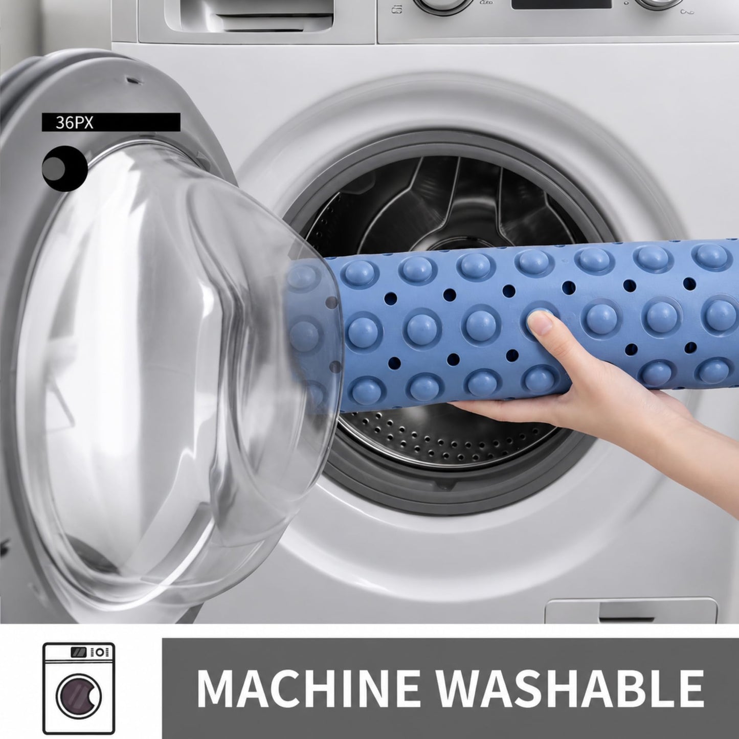 Venuso Shower Mat Non Slip Anti Mould, 70 * 40 cm Non Slip Bath Mat with Foot Massage Area
