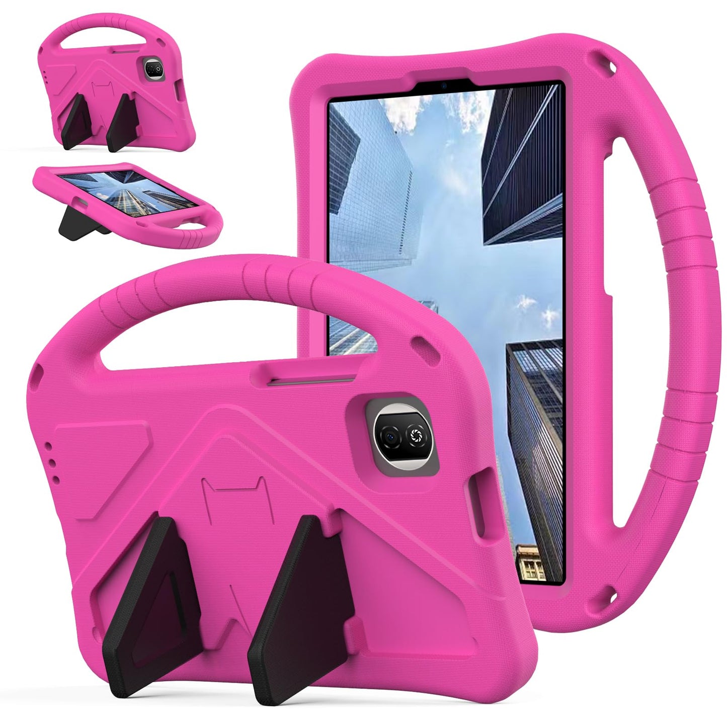 YRH Case for Honor Pad X7 Case 8.7 inch 2025, with Stand Handle, Kids EVA Shockproof Cover for Honor X7 Tablet Case 8.7'' (Rose Red)